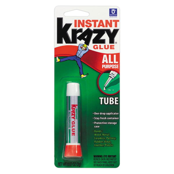 Krazy� Glue, Original Formula, Clear, .07 Oz. Tube