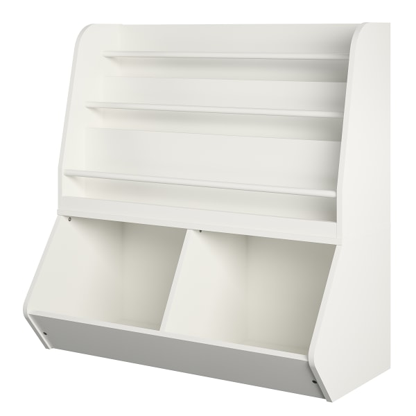 Ameriwood Home Nathan Kids 37""H 3-Cube Toy Storage Bookcase, White -  DE22449