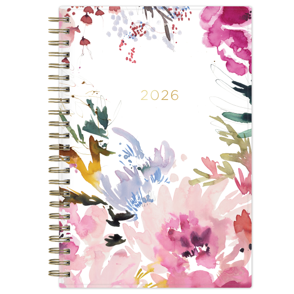 2026 blue sky weekly/monthly planner  5  x 8   magenta blooms  january to december  140947