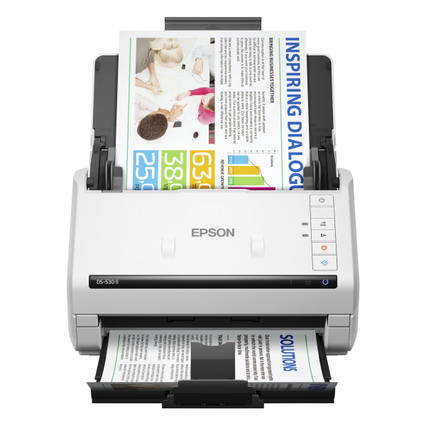 Epson DS-530 II Large Format ADF Scanner - 600 dpi Optical - 30-bit Color - 24-bit Grayscale - 35 ppm (Mono) - 35 ppm (Color) - Duplex Scanning - USB