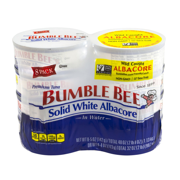 UPC 086600009858 product image for Bumble Bee Solid White Albacore Tuna, 5 Oz, Pack Of 8 Cans | upcitemdb.com