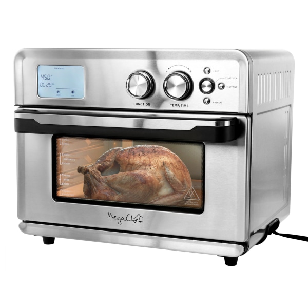 MegaChef Multifunction Air Fryer Toaster Oven With 21 Presets Silver