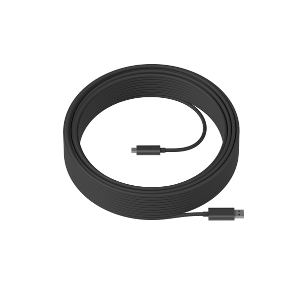 Photos - Cable (video, audio, USB) Logitech � Strong USB Active Optical USB 3.2 Cable, 82.02', Black 939-001802 