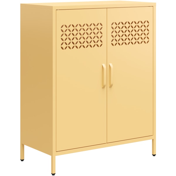 Photos - Wardrobe Ameriwood Home Mr. Kate Annie 32"W Short Metal 2-Door Cabinet, Sunny Yello