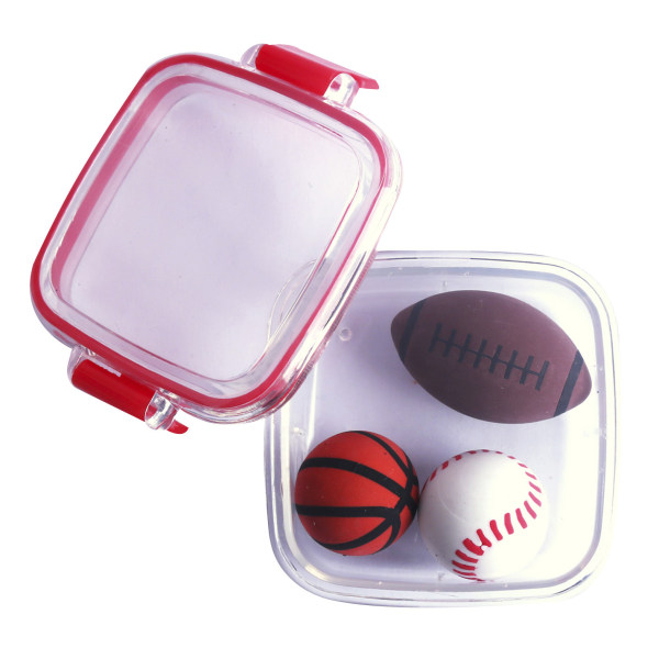 Office Depot Brand Fun Erasers Sports Pack Of 3
