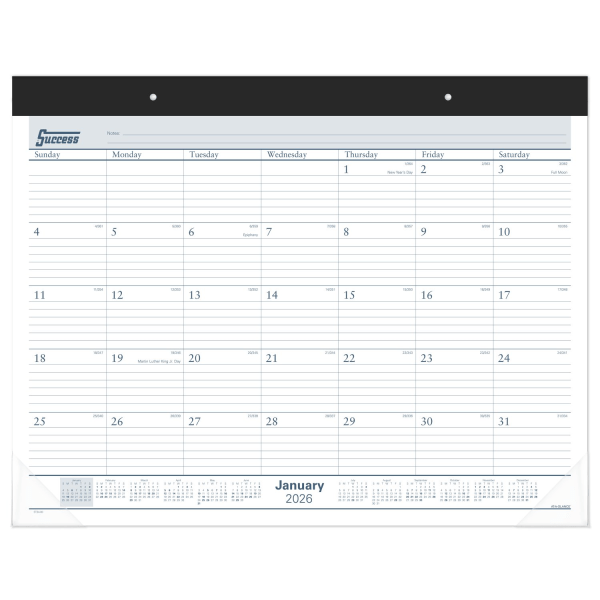 AT-A-GLANCE 2026 Ruled Monthly Desk Pad Calendar Standard 21 34 x 17 - Desk Pad