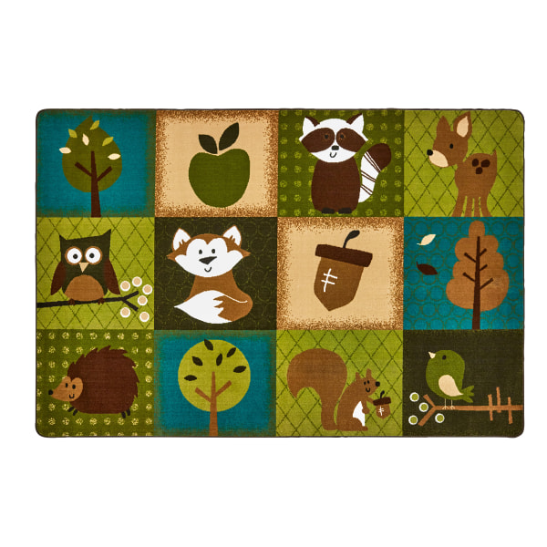Carpets for Kids® KIDSoft™ Nature's Friends Activity Rug, 6' x 9', Brown -  22726