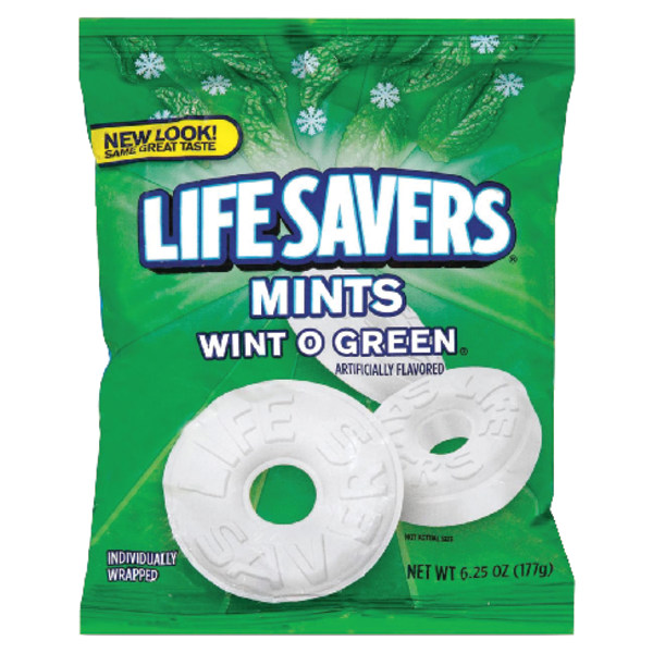 LifeSavers Life Savers Wint O Green Wintergreen Mints Candy Bag, 6.25 oz. (NFG885041) | Quill