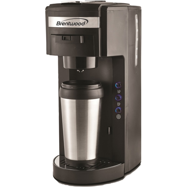 Photos - Coffee Maker Brentwood TS-114 Single-Serve , Black/Silver 