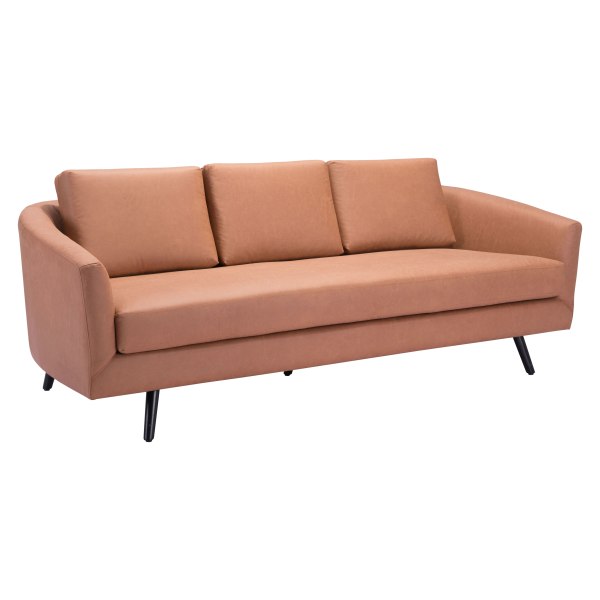 Zuo Modern Divinity Sofa, Polyurethane, 30-3/4""H x 79-1/2""W x 33-15/16""D, Brown -  101927