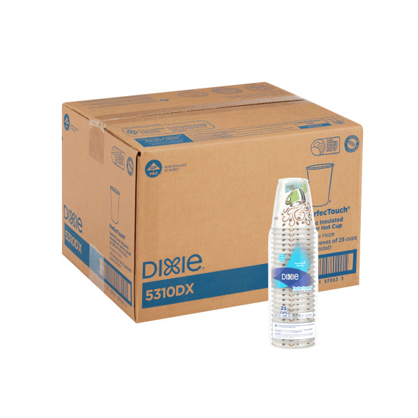 Dixie® PerfecTouch® 10 oz. Insulated Paper Hot Coffee Cup  5310DX  500 Cups
