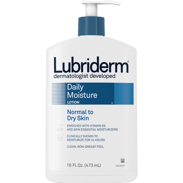 Lubriderm Daily Moisture Lotion - Lotion - 16 fl oz - For Normal, Dry Skin - Moisturising, Non-greasy - 1 Each -  Johnson & Johnson, 48305