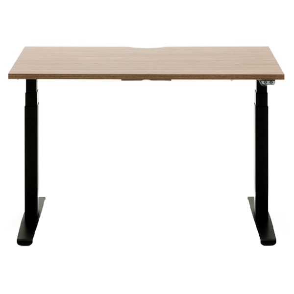 Allermuir Slide Electric Height-Adjustable Standing Desk, 29H x 48W x 24D, Walnut/Black