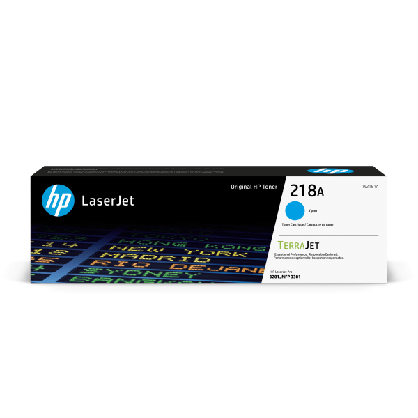 HP 218A Cyan Standard Yield Toner Cartridge, Prints Up to 1200 Pages (W2181A) | Quill