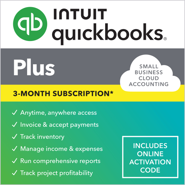 Quickbooks, Online Plus 3M, 2024, 3 Month Subscription, Mac/Windows Compatible, ESD -  5102284-OD