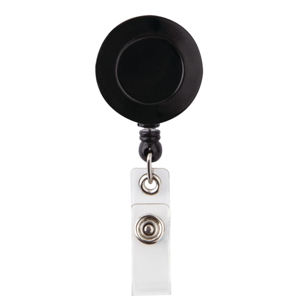 Office Depot Brand Swivel Alligator Clip Badge Reel, Black - XS12035 - Office Supplies Easily attaches to any belt loop for instant ID ca sku XS12035