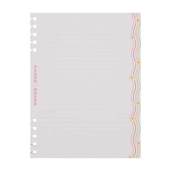Happy Planner Classic Customizable Spiral 40-Sheet Filler Paper, 7" x 9-1/4", Blooming Brights