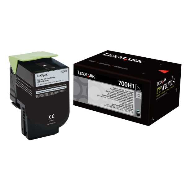 Lexmark™ 70C0H10 Black High Yield Toner Cartridge
