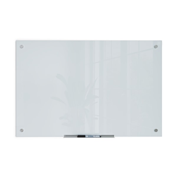 U Brands Frameless Non-Magnetic Glass Dry Erase Board, 36 X 24, Frosted White - 120U00-01 - Office Supplies This White Frosted Glass Dry-Erase Board Is A Perf sku 120U00-01