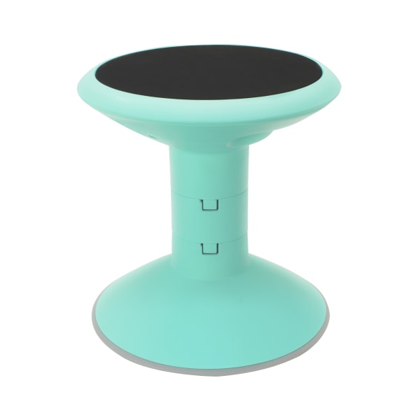 Storex Plastic Wiggle Stool  Adjustable 12-18 inch Backless Seat Height  Teal