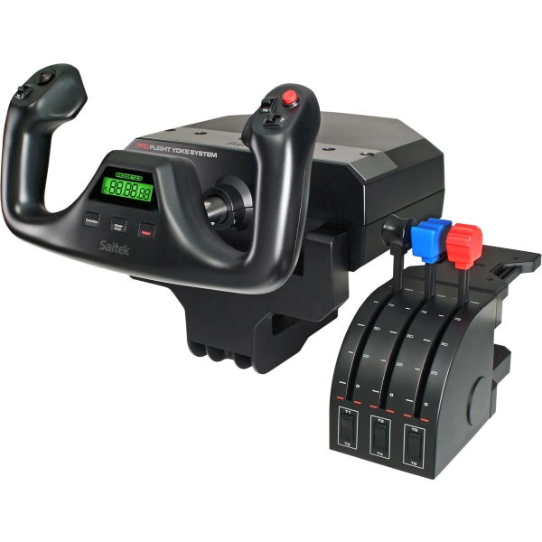Photos - Joystick Logitech Saitek Pro Flight Yoke for PC and Mac - Cable - USB - PC, Mac - 4 ft Cable 945-000023 