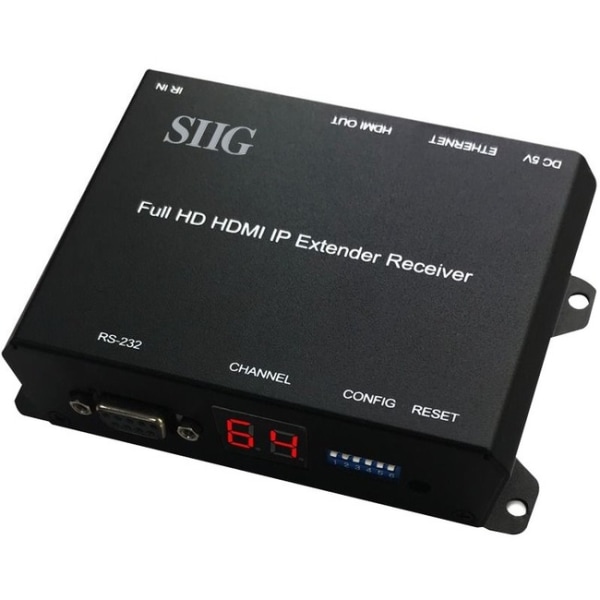 Full HD HDMI Extender over IP with PoE/RS-232 & IR Decoder -  SIIG, CE-H26511-S1