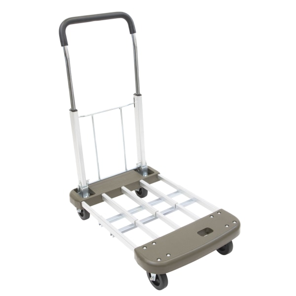 mount-it! folding platform hand truck with expandable base | 330lbs capacity