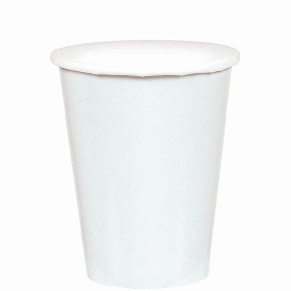 UPC 048419038788 product image for Amscan 68015 Solid Paper Cups, 9 Oz, White, 20 Cups Per Pack, Case Of 6 Packs | upcitemdb.com