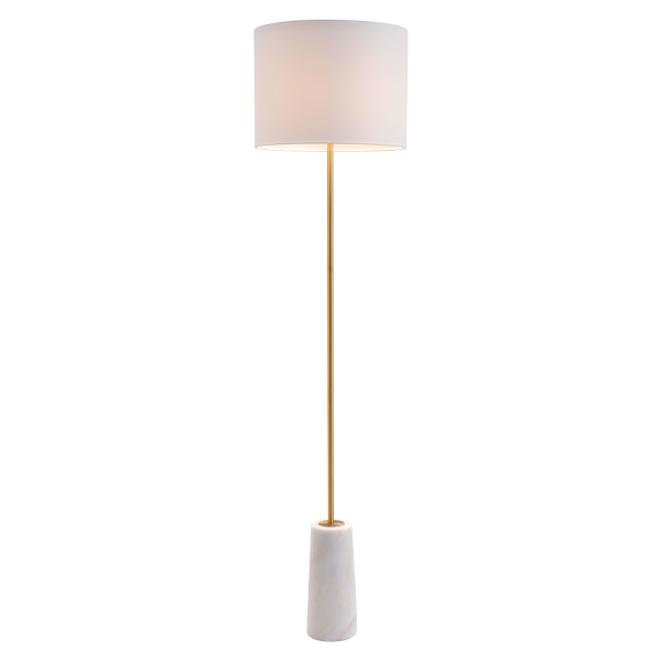 Photos - Chandelier / Lamp ZUO Modern Titan Floor Lamp, 63"H, White/Brass 56133 