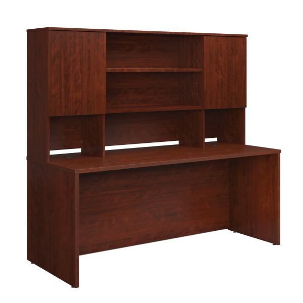 Sauder® Affirm Collection 72""W Executive Desk With Hutch, Classic Cherry -  430222