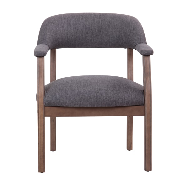 Boss Office Products Traditional Guest Chair, Slate Gray/Brown