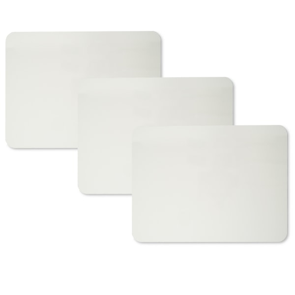 Charles Leonard Magnetic 2-Sided Dry-Erase Boards, 9" x 12", White, Pack Of 3 Boards