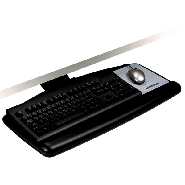 3M AKT90LE Easy Adjust Keyboard Tray  Standard Platform  23  Track  Black