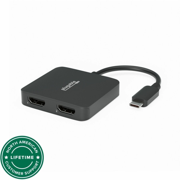 USB C to HDMI Adapter for Dual Monitors - 4K 60Hz USB C Hub for Windows and Chromebook, Driverless