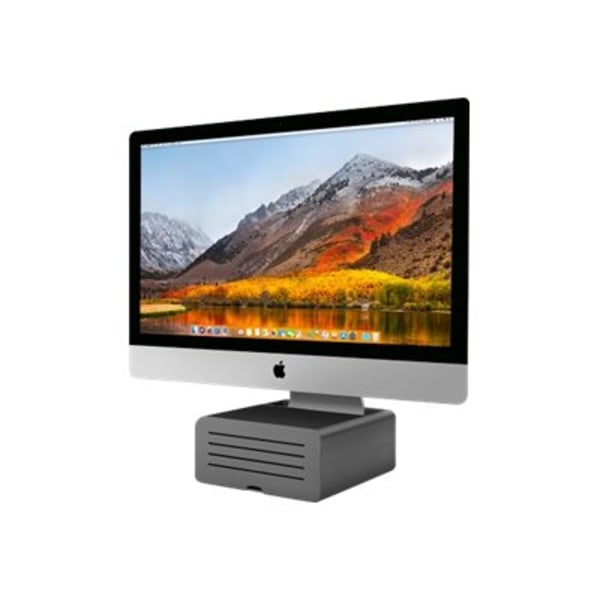Twelve South HiRise Pro for iMac - Up to 27 Screen Support - 11.5 Height x 11.3 Width - Desktop - Aluminum, Leather, Walnut - Gunmetal - 12-1719 - Office Supplies  HiRise Pro is an elegant update to our most popul sku 12-1719