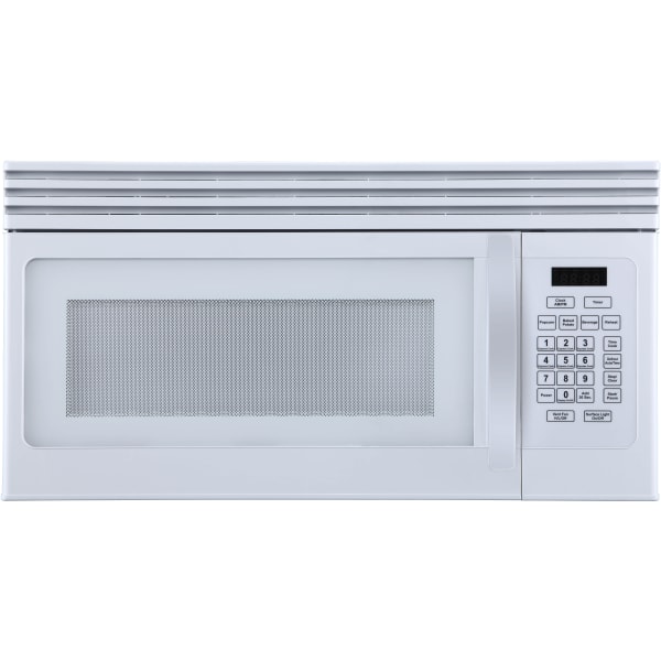 Black & Decker 1.6 Cu Ft Over-The-Range Microwave With Top-Mount Air Recirculation Vent, White