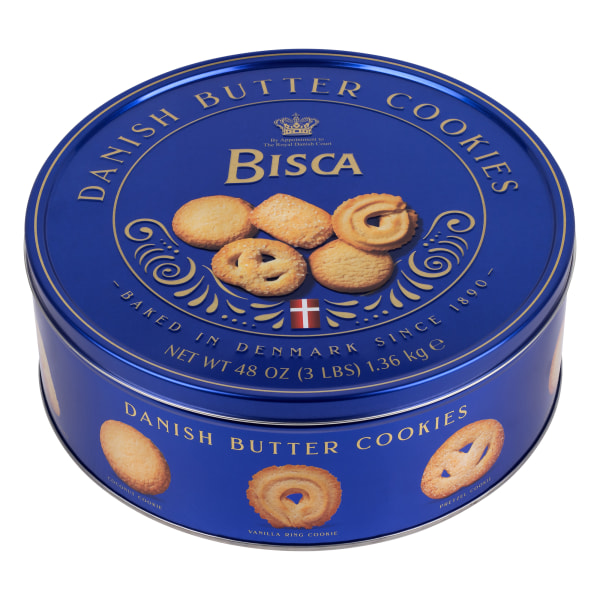 Bisca Danish Butter Cookie Tin, 3 Lb