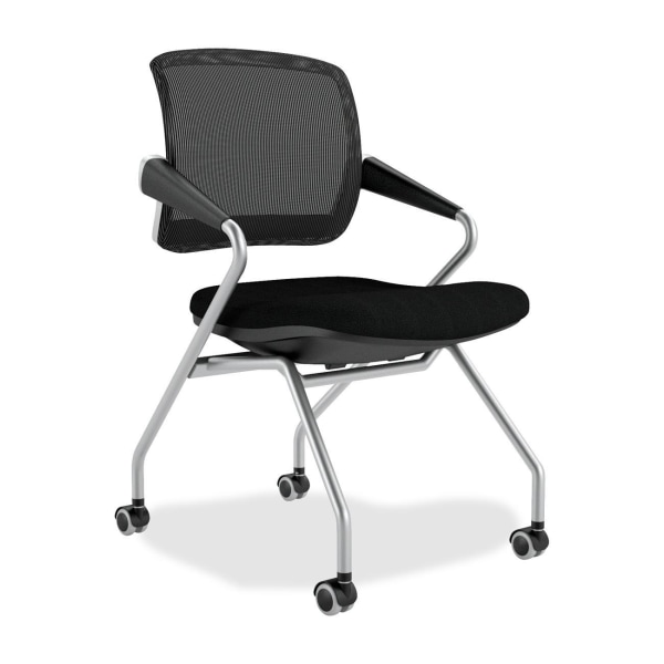 Mayline® Valore Mesh/Fabric Mid-Back Nesting Training Chair, Black -  TSM2BB