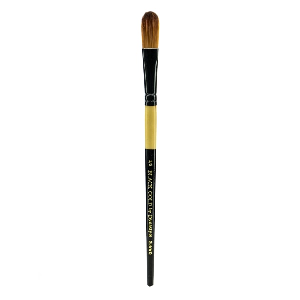 Dynasty Short-Handled Paint Brush, 1/2", Oval Wash Bristle, Synthetic, Multicolor