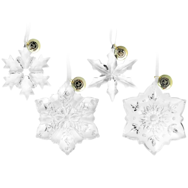 UPC 085081203304 product image for Martha Stewart Holiday Crystal Snowflake 4-Piece Ornament Set, Clear | upcitemdb.com