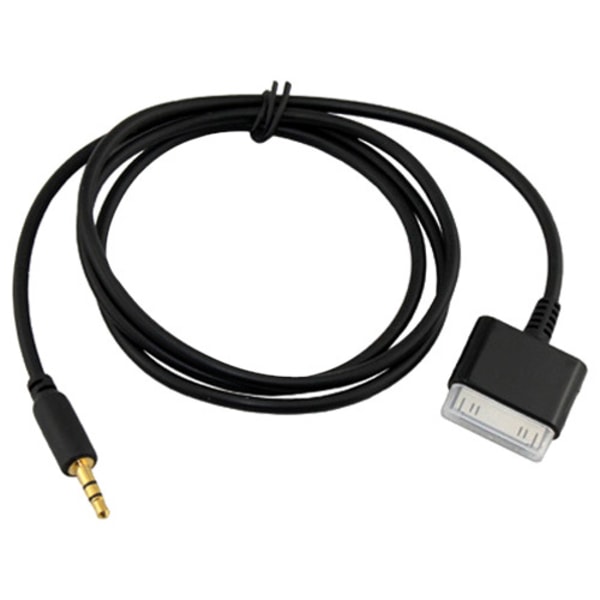4XEM 30-Pin to 3.5mm Stereo Mini Jack Cable for iPhone/iPod/iPad - 3 ft Mini-phone/Proprietary Audio/Data Transfer Cable for iPod, Audio Device, iPhon