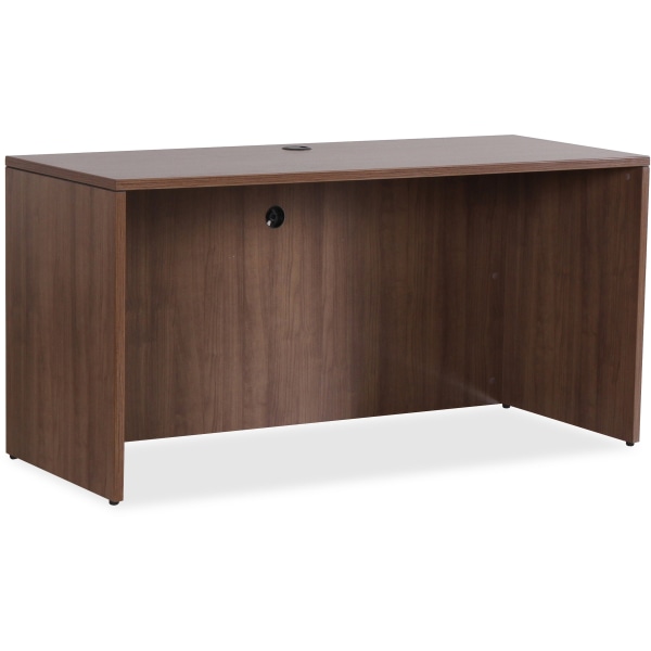 Essentials 72"W Computer Desk Credenza Shell, Walnut