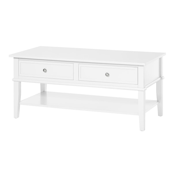 Ameriwood� Home Franklin Coffee Table, Rectangular, White