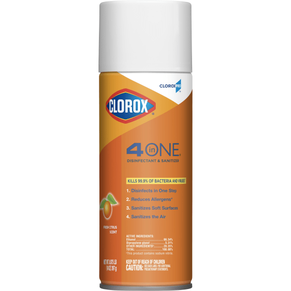 UPC 044600310435 product image for CloroxPro™ Clorox® 4 in One Disinfectant & Sanitizer, Citrus, 14 Ounce Can | upcitemdb.com