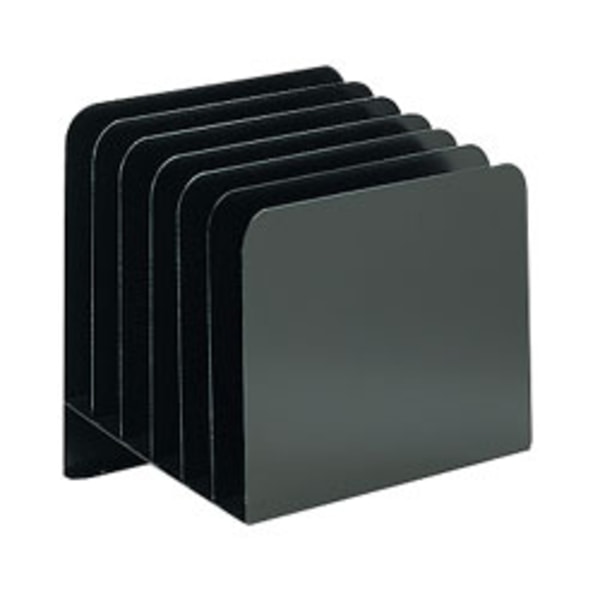 UPC 035854026463 product image for Office Depot� Brand Slanted Recycled Vertical File Organizer, 6 Compartments, Bl | upcitemdb.com