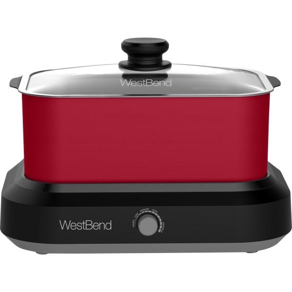 West Bend 5-Quart Oblong Slow Cooker, Red -  87905R