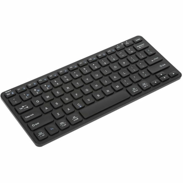 Compact Multi-Device Bluetooth Antimicrobial Keyboard - Wireless Connectivity - Bluetooth - ChromeOS - Tablet, Smartphone, Notebook - PC, Mac