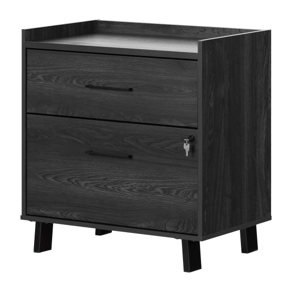 South Shore Kozack 28-3/4""W x 18-1/4""D Lateral 2-Drawer File Cabinet, Gray Oak -  13338