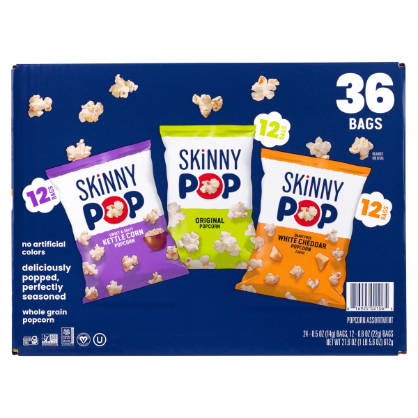 Skinny Pop Variety Snack Pack, 36/Pack (220-01049), White | Quill