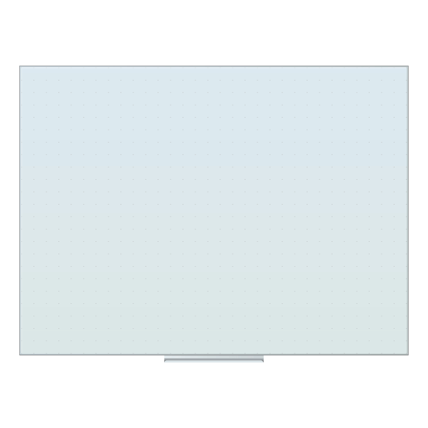 U Brands Frameless Floating Non-Magnetic Glass Dot Grid Dry Erase Board, 48 X 36, Frosted White - 2799U00-01 - Office Supplies This white floating glass ghost grid dry erase boa sku 2799U00-01